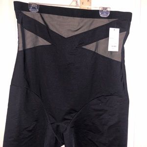 Shape By Cacique Ultra High-Waist Thigh Shaper Plus 26/28 Black NWT
